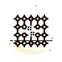 Chip Connection Electricity Grid Material Abstract Flat Color Icon Template vector