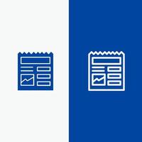 Document Basic Ui Picture Line and Glyph Solid icon Blue banner Line and Glyph Solid icon Blue banner vector