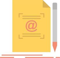 nota carta texto correo crear color plano icono vector icono banner plantilla