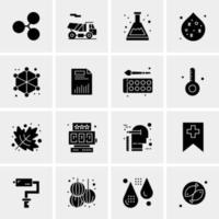 16 iconos de negocios universales vector ilustración de icono creativo para usar en proyectos relacionados con la web y dispositivos móviles