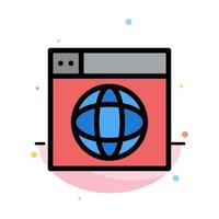 Web Design Internet globe World Abstract Flat Color Icon Template vector