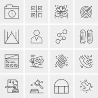 16 Universal Business Icons Vector Creative Icon Illustration to use in web and Mobile Related project