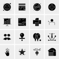 16 iconos de negocios universales vector ilustración de icono creativo para usar en proyectos relacionados con la web y dispositivos móviles