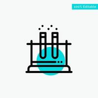 Lab Test Tube Science turquoise highlight circle point Vector icon