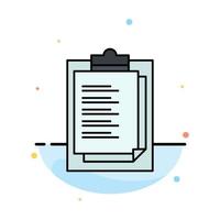 Notepad Report Card Result Presentation Abstract Flat Color Icon Template vector