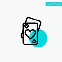 Card Love Heart Wedding turquoise highlight circle point Vector icon