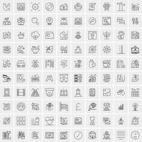 100 iconos de negocios para web y material impreso vector