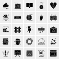 25 iconos de negocios universales vector ilustración de icono creativo para usar en proyectos relacionados con la web y dispositivos móviles