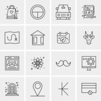 16 Universal Business Icons Vector Creative Icon Illustration to use in web and Mobile Related project