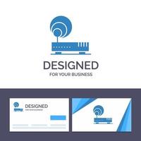 Creative Business Card and Logo template Connection Hardware Internet Network Vector Illustration