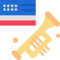 bandera orador laud americano color plano icono vector icono banner plantilla