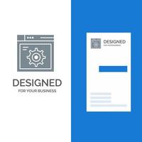 Web Setting Gear Internet Grey Logo Design and Business Card Template vector