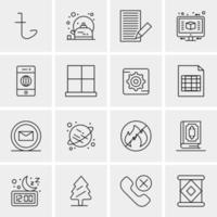 16 Universal Business Icons Vector Creative Icon Illustration to use in web and Mobile Related project