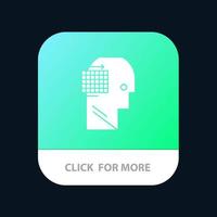 User Think Success Business Mobile App Button Android and IOS Glyph Version vector