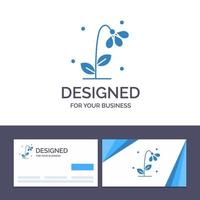 Creative Business Card and Logo template Flora Floral Flower Nature Spring Vector Illustration