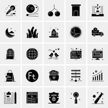 25 iconos de negocios universales vector ilustración de icono creativo para usar en proyectos relacionados con la web y dispositivos móviles