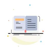 Author book open story storytelling Flat Color Icon Vector