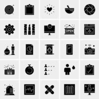 25 iconos de negocios universales vector ilustración de icono creativo para usar en proyectos relacionados con la web y dispositivos móviles