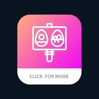 Egg Eggs Easter Holiday Mobile App Button Android and IOS Line Version vector