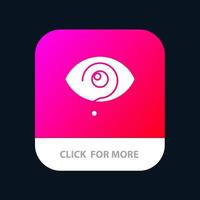 Curious Exclamation Eye Knowledge Mark Mobile App Button Android and IOS Glyph Version vector