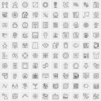 100 Business Icons for web and Print Material vector