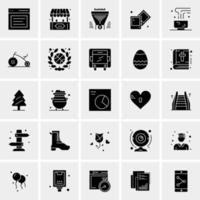 25 iconos de negocios universales vector ilustración de icono creativo para usar en proyectos relacionados con la web y dispositivos móviles