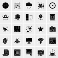 25 iconos de negocios universales vector ilustración de icono creativo para usar en proyectos relacionados con la web y dispositivos móviles