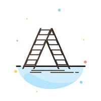 Ladder Building Construction Repair Abstract Flat Color Icon Template vector