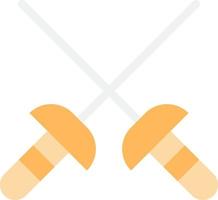Fencing Sabre Sport  Flat Color Icon Vector icon banner Template