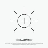 Brightness Interface Ui User Line Icon Vector