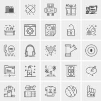 25 iconos de negocios universales vector ilustración de icono creativo para usar en proyectos relacionados con la web y dispositivos móviles