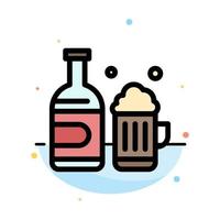 Bottle Beer Cup Canada Abstract Flat Color Icon Template vector