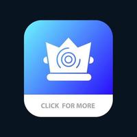 Best Crown King Madrigal Mobile App Button Android and IOS Glyph Version vector