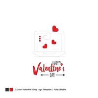 Happy Valentines Day Card Vector Lettering Background