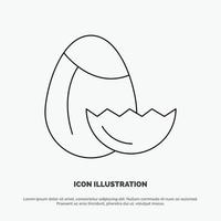 Egg Nature Easter Line Icon Vector