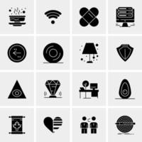 16 iconos de negocios universales vector ilustración de icono creativo para usar en proyectos relacionados con la web y dispositivos móviles