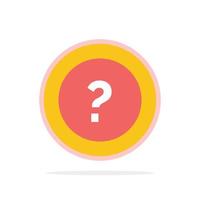 About Ask Information Question Support Abstract Circle Background Flat color Icon vector