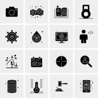 16 Universal Business Icons Vector Creative Icon Illustration to use in web and Mobile Related project