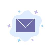 twitter mail sms chat icono azul sobre fondo de nube abstracta vector