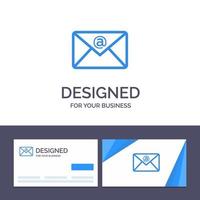 tarjeta de visita creativa y plantilla de logotipo bandeja de entrada de correo electrónico ilustración vectorial vector
