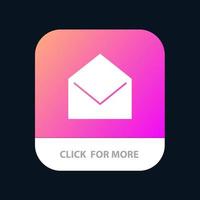 Business Mail Message Open Mobile App Button Android and IOS Glyph Version vector