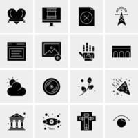 16 Universal Business Icons Vector Creative Icon Illustration to use in web and Mobile Related project