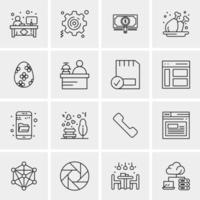 16 Universal Business Icons Vector Creative Icon Illustration to use in web and Mobile Related project