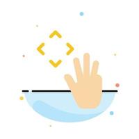 Hand Hand Cursor Up Croup Abstract Flat Color Icon Template vector