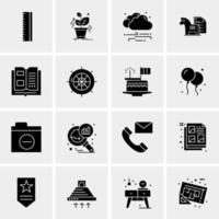 16 Universal Business Icons Vector Creative Icon Illustration to use in web and Mobile Related project