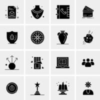 16 iconos de negocios universales vector ilustración de icono creativo para usar en proyectos relacionados con la web y dispositivos móviles