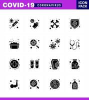 Coronavirus Prevention 25 icon Set Blue soapy water hand washing cross basin disease viral coronavirus 2019nov disease Vector Design Elements