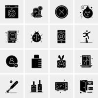 16 iconos de negocios universales vector ilustración de icono creativo para usar en proyectos relacionados con la web y dispositivos móviles