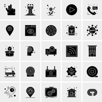 25 iconos de negocios universales vector ilustración de icono creativo para usar en proyectos relacionados con la web y dispositivos móviles