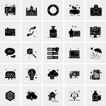 25 iconos de negocios universales vector ilustración de icono creativo para usar en proyectos relacionados con la web y dispositivos móviles